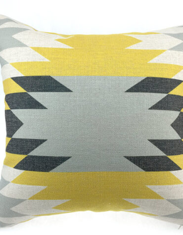 Kilim Geometric big cushion covers for sofa yellow & black 22x22 covers