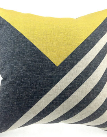 Yellow Geometric cushion cover