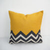 Yellow Color Geometric Pillow Decorative 24x24 inch Cushion cover