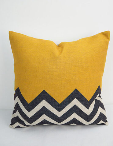 Yellow Color Geometric Pillow Decorative 24x24 inch Cushion cover