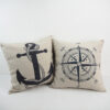 Nautical pillow cover