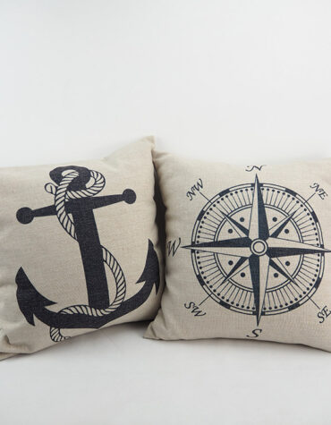 Nautical pillow cover