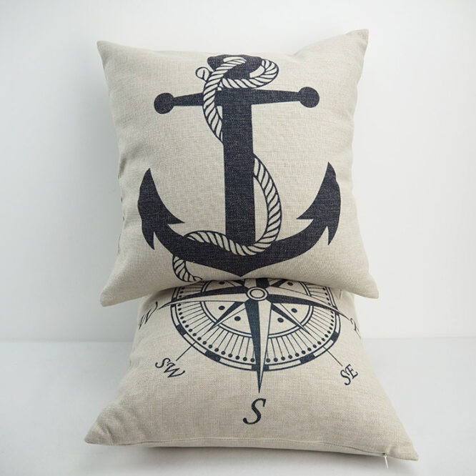 Compass pillow - Anchors pillows,