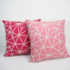 Pink cushion cover- geometric
