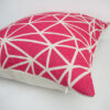 Pink cushion cover- geometric 1d