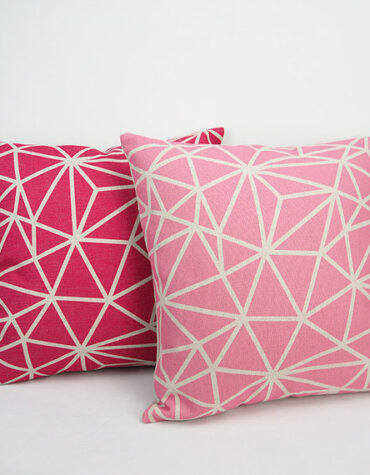 Pink cushion cover- geometric