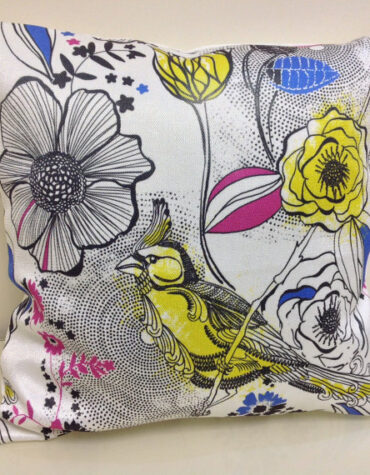 Bird floral pillow cover