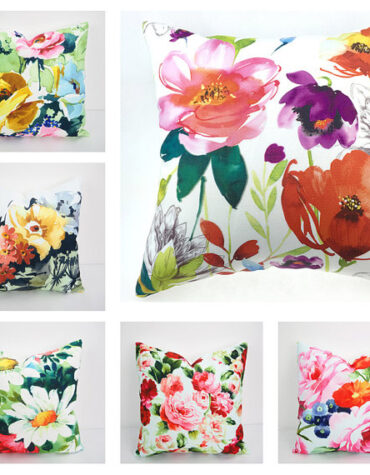 floral pillow cover